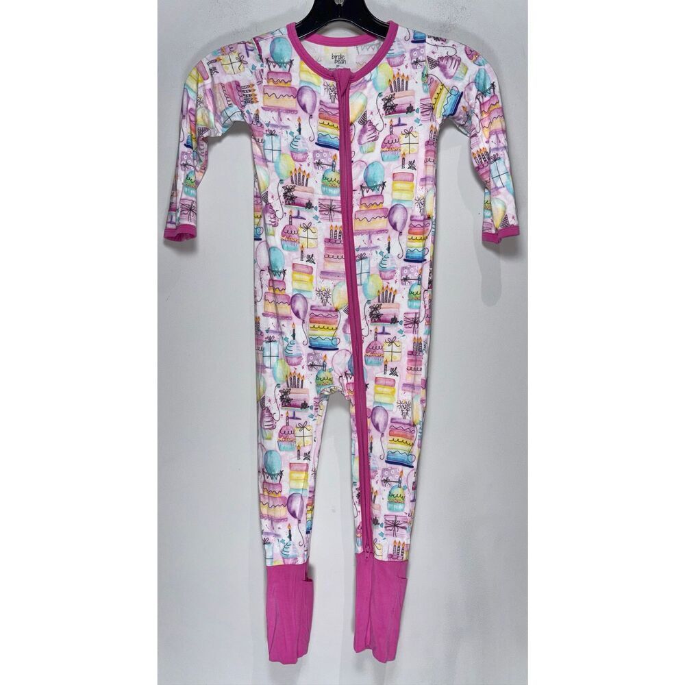 Birdie Bean bamboo Birthday zip up sleeper size 3T